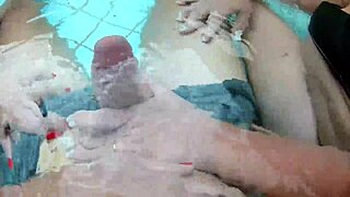 Me And My Friend Seduce A Big Cock Boy In The Pool