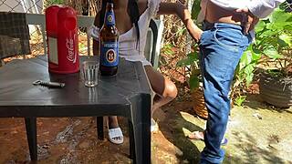 that 60-year-old guy is fucking a girl right in the bar, so hot