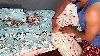 hey, this boy came for curd but filled auntie's tight pussy instead