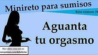 Complete easy level orgasm holding game in this video