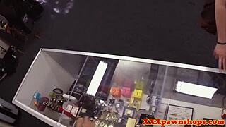 Broke Babe Caught on Hidden Cam Screwing Pawnbroker for Quick Cash