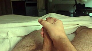 i masturbate alone in the hotel room, feeling relaxed and private