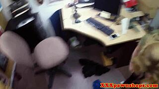 Broke Babe Caught on Hidden Cam Screwing Pawnbroker for Quick Cash