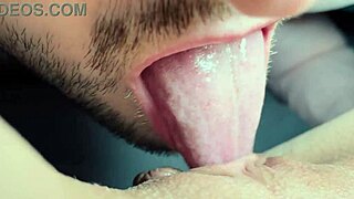 Hey, my naughty tongue is devouring her wet pussy right now