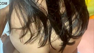 The beautiful woman with long hair and big ass feels intense pleasure from the swinger's thrusts.