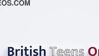 a daring british teen rides a lucky guy's face with her big natural assets