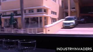 roxy love enjoys sucking cock in the back of a florida limo.