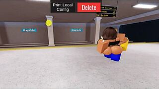 In Roblox, a hot girl gets banged by three noobs in a wild group session with deepthroat and cumshots.