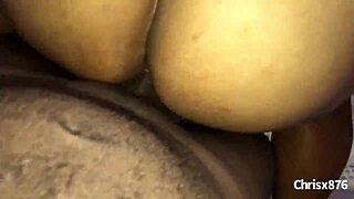 close up on big black cock riding ebony bbw