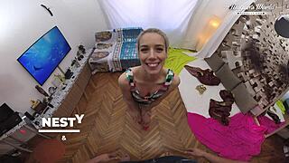 Is skinny blonde Nesty's blowjob and POV sex the hottest casting you've seen?