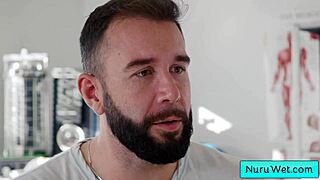 Blondie Anna Claire Clouds Slams Wet Nuru Massage on Will Pounder