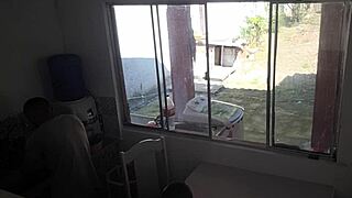 cuckold watches wife get fucked by black guy in the kitchen