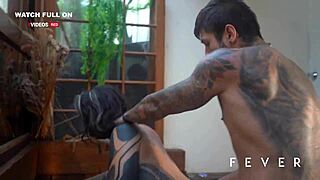 this couple gets wild in the hot tub, ending with a mouthful for Dread Hot and Valentin