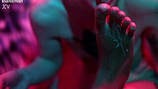 Cutie Piie Rubs Popsicle On Her Barefoot Toes