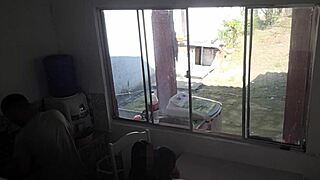 cuckold watches wife get fucked by black guy in the kitchen