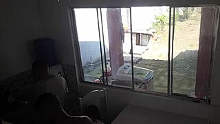 cuckold watches wife get fucked by black guy in the kitchen