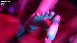 Cutie Piie Rubs Popsicle On Her Barefoot Toes