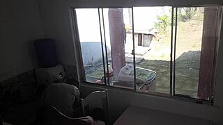 cuckold watches wife get fucked by black guy in the kitchen