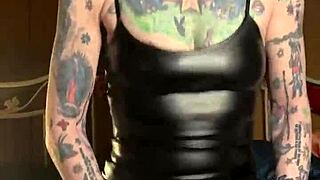 Milf Hotink4u Orgasms Hard Riding Dildo With Piercing And Tattoo