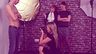 Can Female Pervs Undress This Model In A British Ffm Threesome Voyeur Scene?