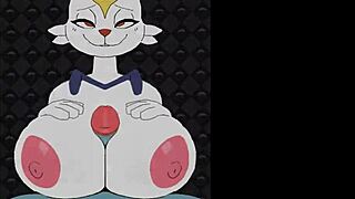 Female Cinderace gets her BIG TITS fucked and BLOWJOB in the game