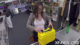 the dilettante gets wet cunt fucked backstage with blowjob and cock