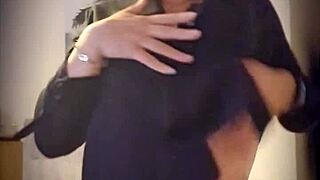 Blonde milf performs a gentle striptease.