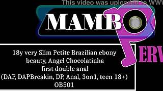 i'm the slim ebony angel chocolatinha taking first double anal
