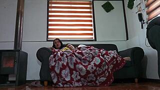 Watch Stepmother Seduce During Movie Night!