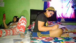 I masturbate my big pussy while my stepsister does her university homework.