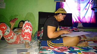 I masturbate my big pussy while my stepsister does her university homework.