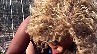 Don whoe and nina rivera explore erotic outdoor fun in the woods.