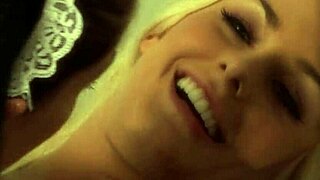 lesbian maid plays with boss using toys in stockings