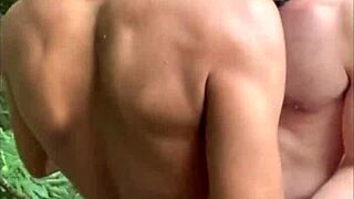 I found a stranger on the trail masturbating and helped him cum, oh god