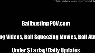 Bust Your Own Balls For Princess Anna In Humiliating Femdom