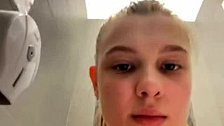 squirting hard in the changing room during a solo session