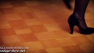 Hey there, wanna see vintage gagging in leather bondage setup?