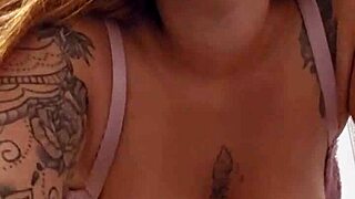 Young exhibitionist flashes and begs for cock beating on her face