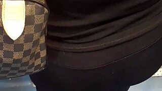 Is this blonde milf's green eyes and hot ass teasing you?