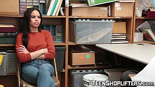 Tory Bellamy, the Teen Thief, Rides Huge Cock at Work