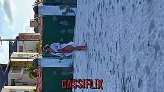 she saw me on the beach and invited me to her apt and fucked my ass and pussy with her big tasty cock