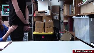 shoplifter guy bangs blonde's pussy in doggystyle 😈