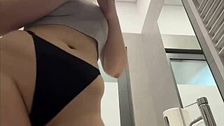 in this close-up scene, a beautiful bbw gets her pussy fingered and creampied publicly