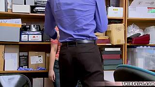 hot teen cleo clementine steals and gets bent over for doggystyle in the shop