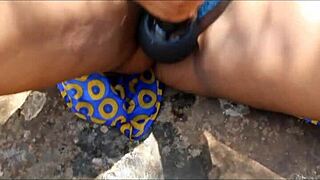 Oh, This Ebony Beauty On Her Solo Date, Moaning Loudly As She Uses A Vibrator On Her Juicy Pussy Until She Squirts!