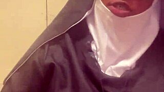 Nun in hazelnut costume on Halloween