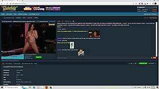Laurenbrite does a naked dance on web chat, looking hot!