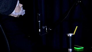 Latina in lingerie strips outdoors