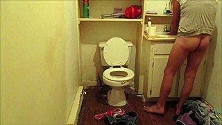 Man, just shot off hot cum in my friend's bathroom, wild stuff! 💦