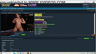 Laurenbrite does a naked dance on web chat, looking hot!